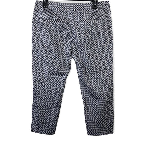 Audrey & Celine Slim Ankle Cropped Chino Pant Geometric Pattern size 8 - Picture 7 of 11